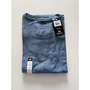 NWT Dickies Mens Heavyweight Blue Shortt Sleeve Pocket Tee Relaxed T-Shirt 4XL